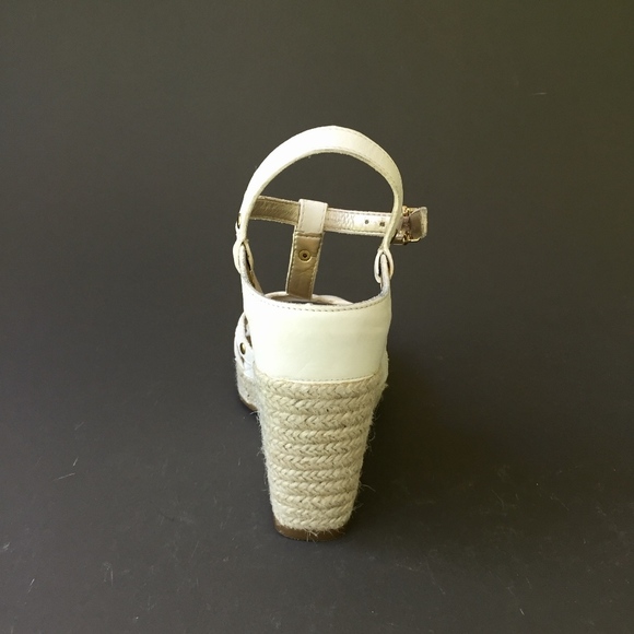 Antonio Melani Leather Wedge Platform Espadrille Sandal size 8.5 - Picture 6 of 7